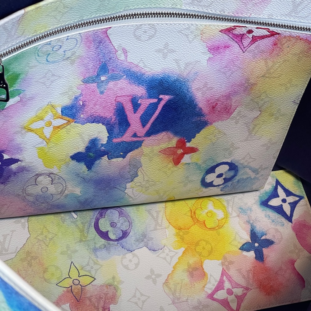 Louis Vuitton Watercolor Weekend New Tote Gm Rare - Picture 8 of 16